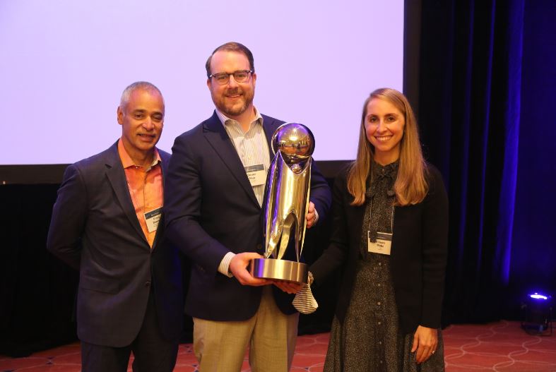 Pierre Georges Bonnefil, Daniel Mita, and Allison Midei accept Duane Morris Pro Bono Awards for 2021