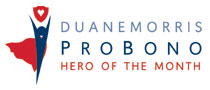 Duane Morris Pro Bono Hero of the Month Logo